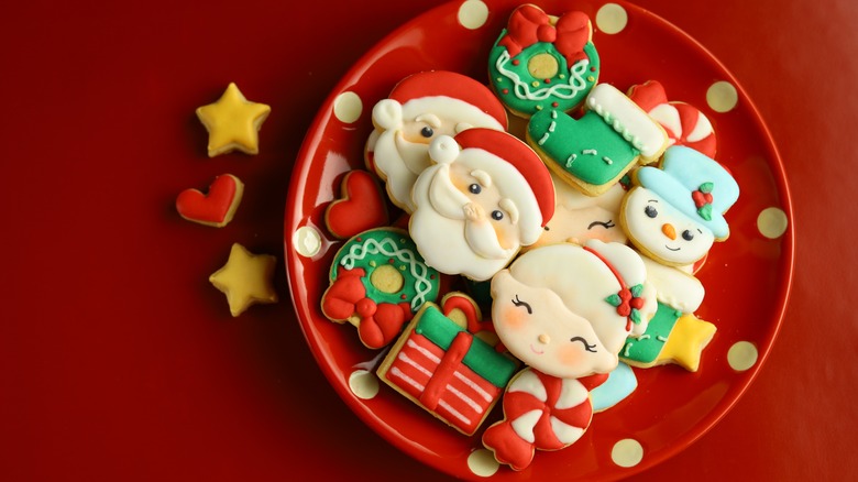 christmas cookies with royal icing