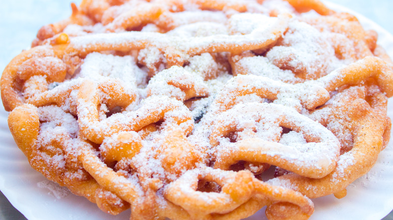 funnel cake served on plate