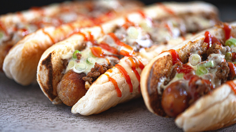 Sloppy Joe hot dogs