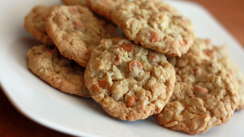 butterscotch chip studded cookies