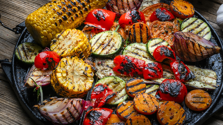 assortment of grilled vegetables on a plate