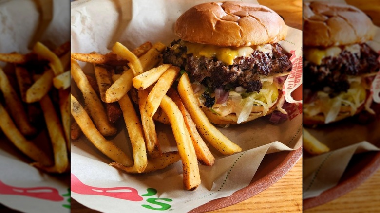 Chilli's big Smasher burger with fries