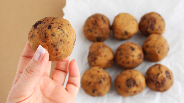 browned cookie dough balls