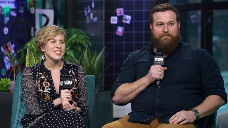 Erin Napier and her husband Ben during a media appearance