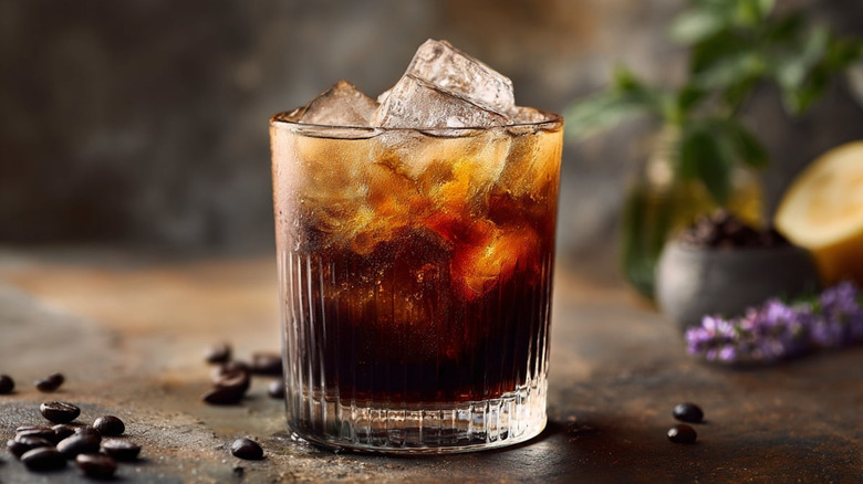 cold brew coffee on ice