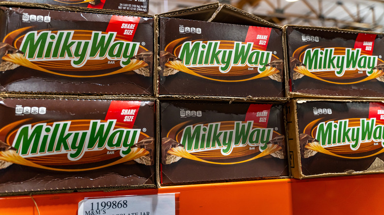 Large boxes of Milky Way chocolate bars at Costco Business Center