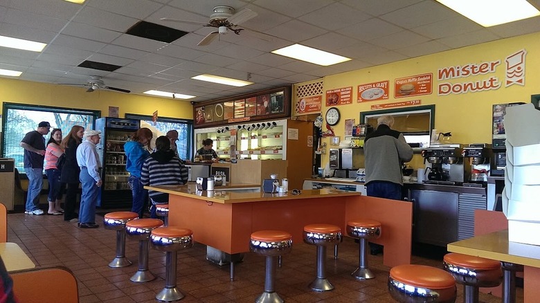 the interior of the last Mister Donut location in the U.S.