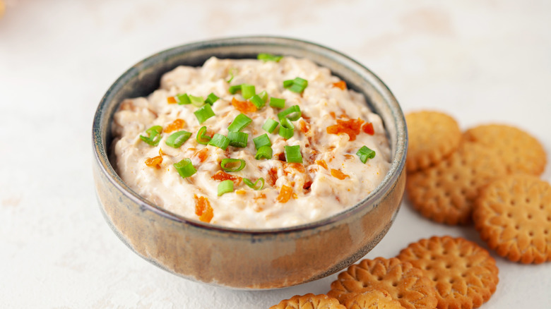A bowl of French onion dips
