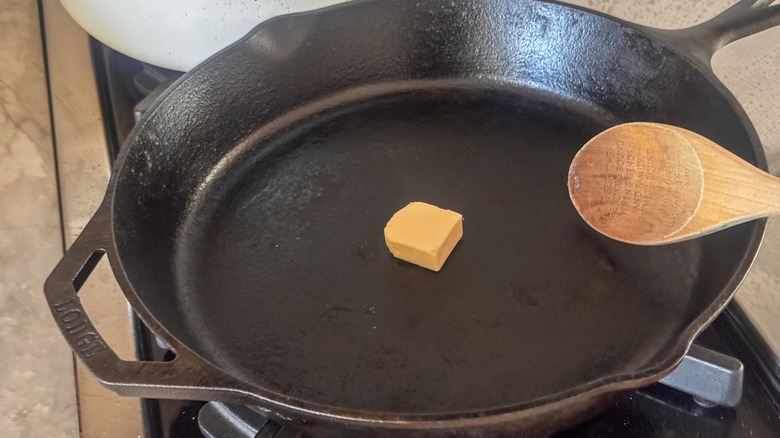 Pat of butter in skillet