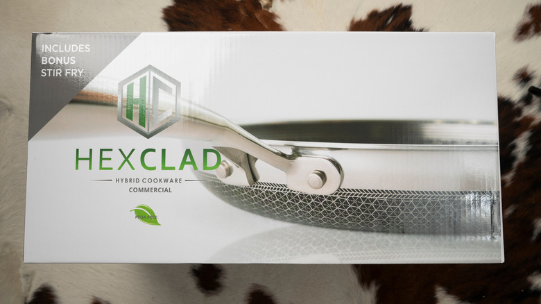Hexclad frying pan in box