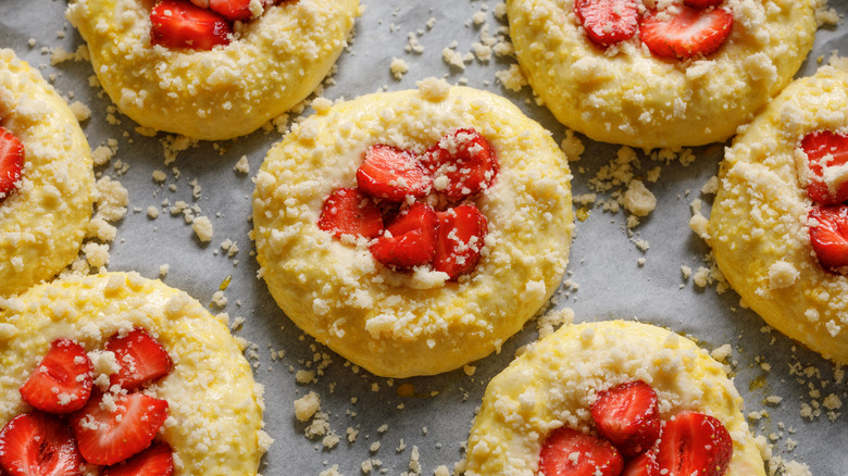 cookies with strawberry centers