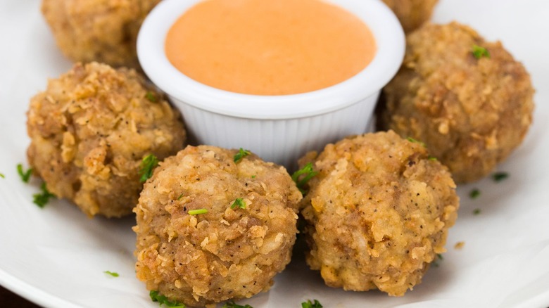 fried boudin balls with remoulade sauce