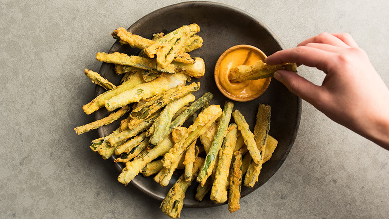 Fried Spring Onions with Calabrian Chile Aioli