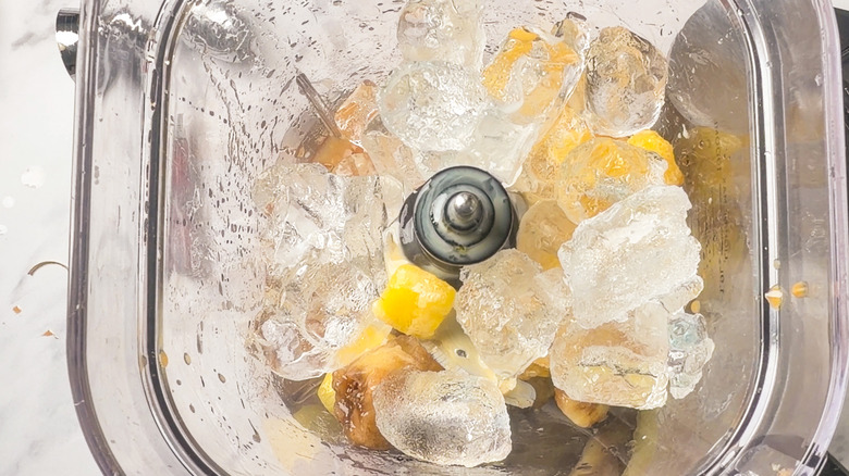 Ingredients in blender.
