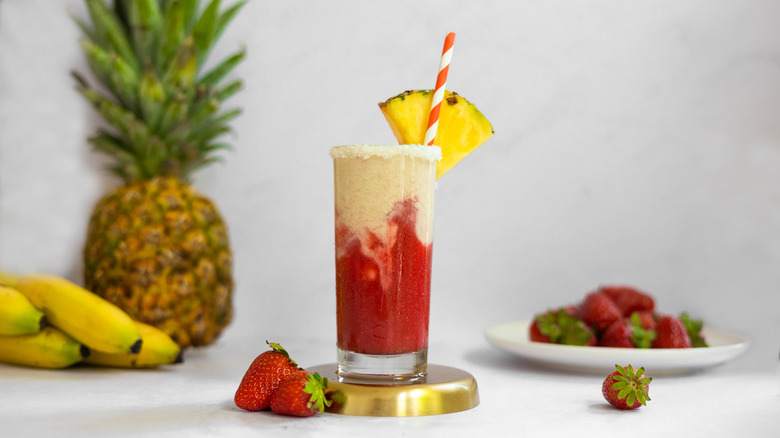 frozen lava cocktail with pineapple