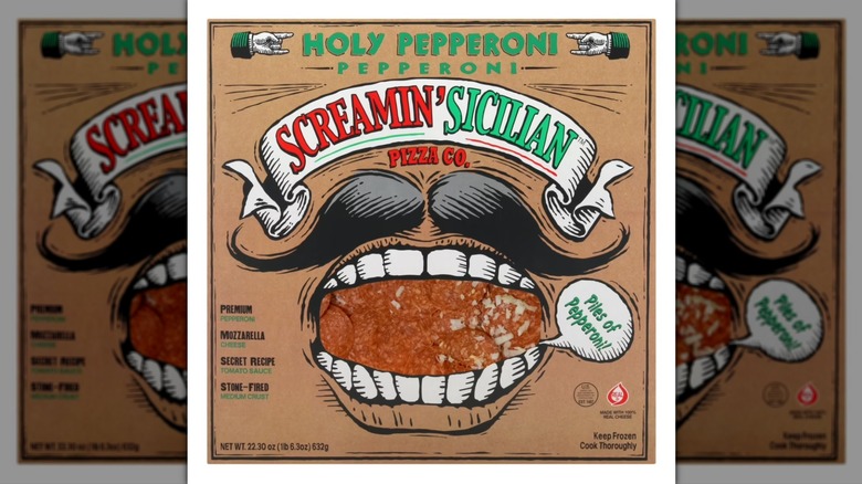 Box of Screamin' Sicilian Pizza Co. Holy Pepperoni Pizza