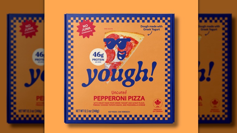 A Yough! Uncured Pepperoni Pizza box