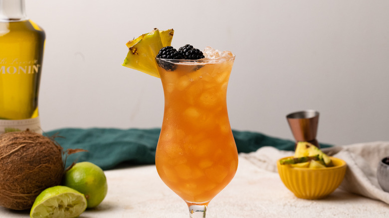 orange cocktail in glass 