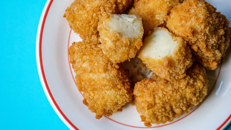 breadcrumb-coated mashed potato croquettes