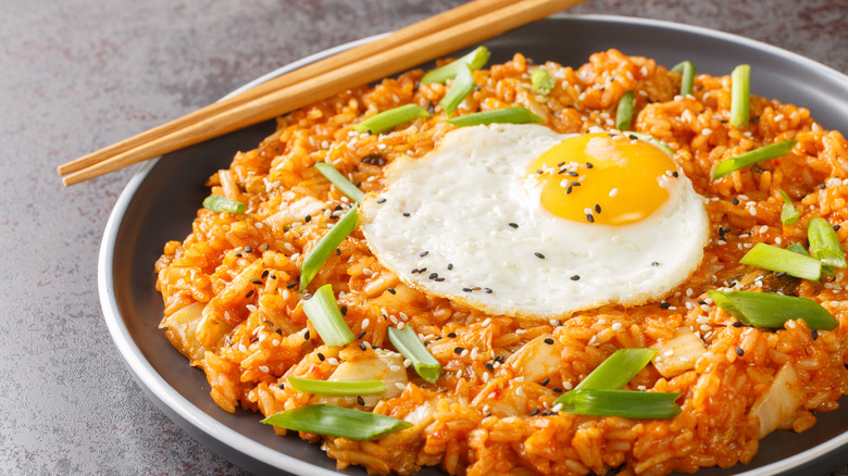 kimchi rice with fried egg