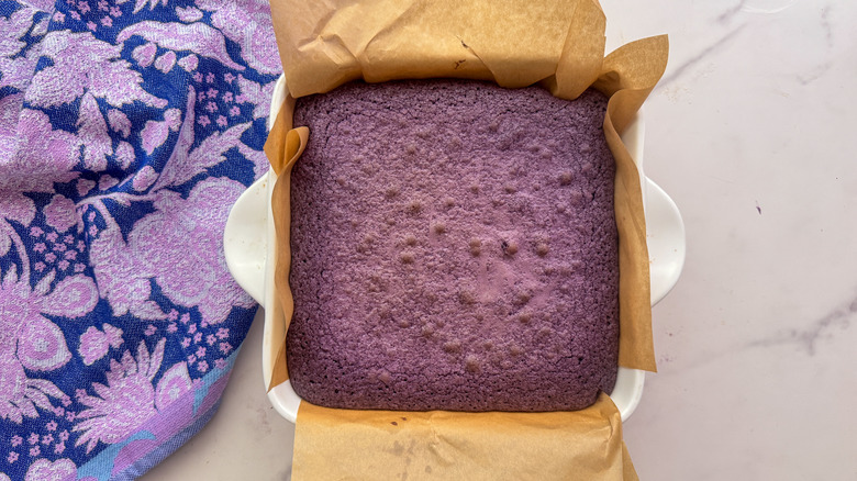 baked brownies in pan