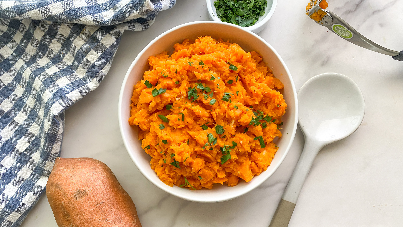 GarlicMashed Sweet Potatoes Recipe