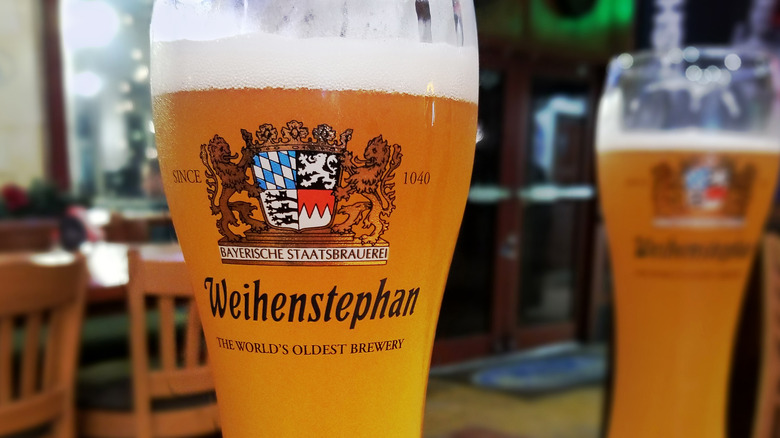 close up of Weihenstephan beer