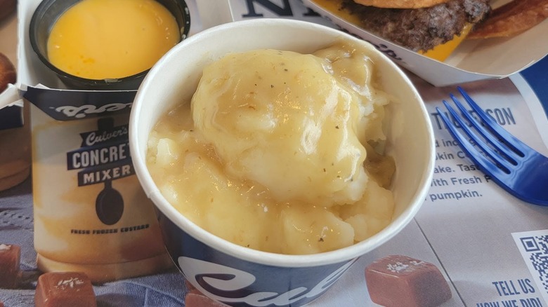 Mashed potatoes and gravy from Culver's