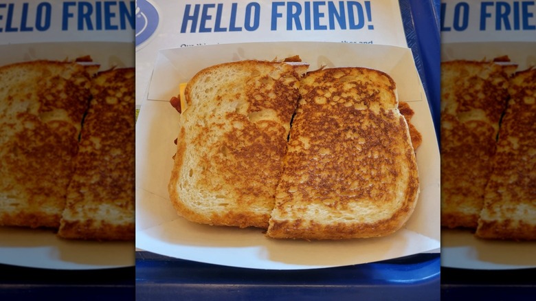 Culver's grilled cheese on sourdough with bacon