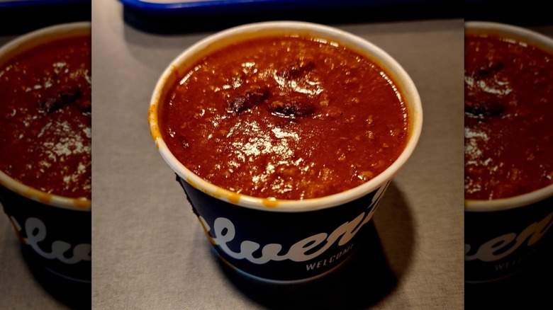 Culver's chili in small cup