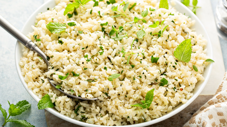 bowl of cauliflower rice