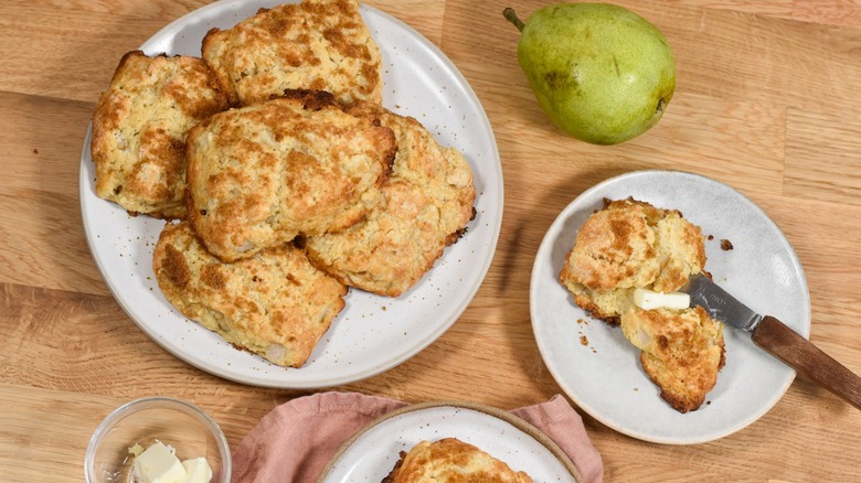 pear and ginger buttermilk scones