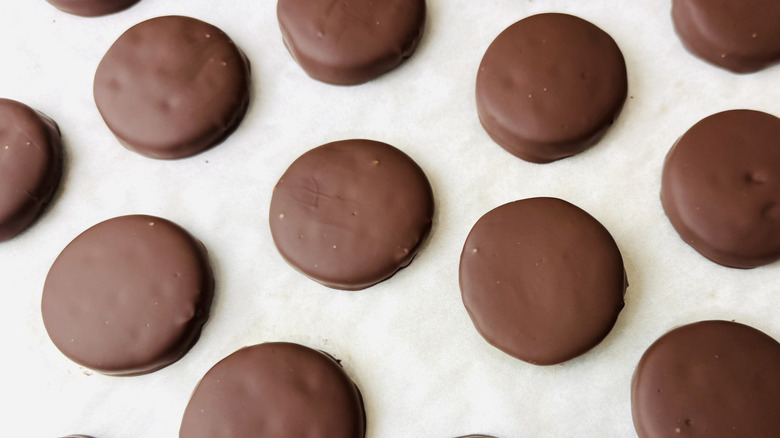Chilled homemade Thin Mints