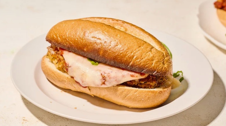 Hoagie-style chicken Parmesan sandwich