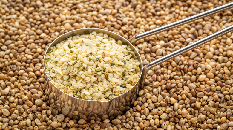 Hemp seeds and hearts.