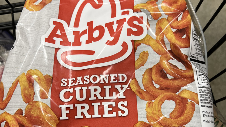package of Arby's curly fries