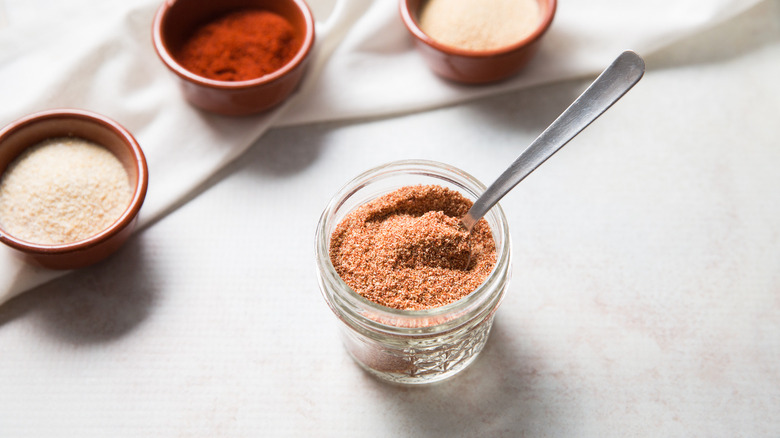seasoning blend on marble table