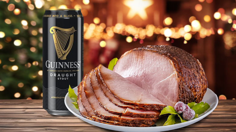 Guinness Stout with ham