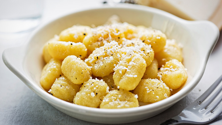 gnocchi with olive oil and parmesan