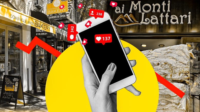 restaurants going viral on social media concept