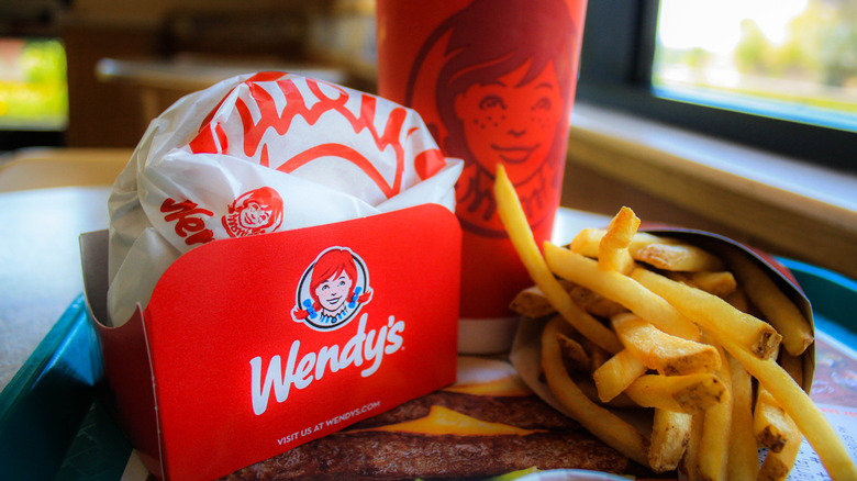 Wendy's burger meal