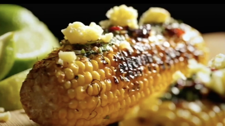 Charred corn with chipotle chili butter