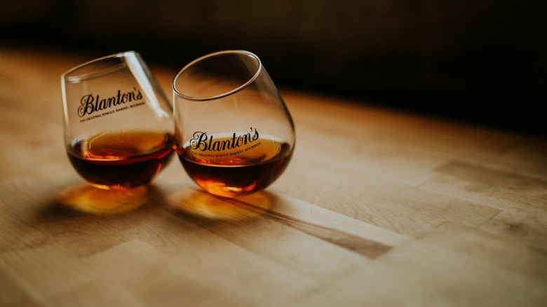 Blanton's Single Barrel Bourbon in glasses