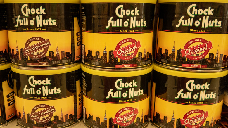 Chock full o'Nuts grocery display
