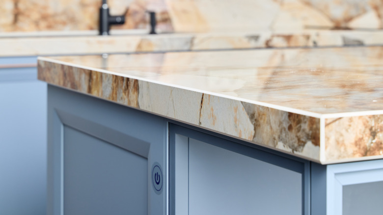 close up of marble countertop