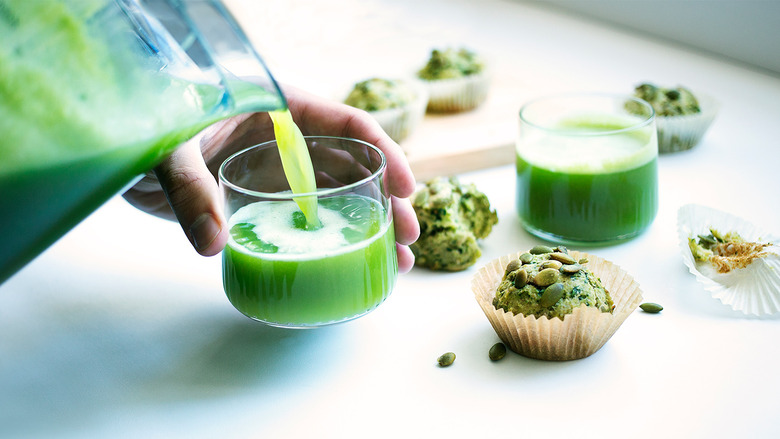 Green Juice and Savory Muffins