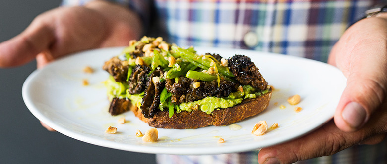 Ben Ford's Grilled Avocado and Morel Tartine