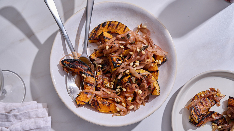 butternut squash agrodolce in a bowl on a table