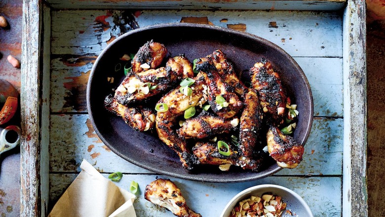 Grilled Chicken Wings Recipe with Peanut Butter 