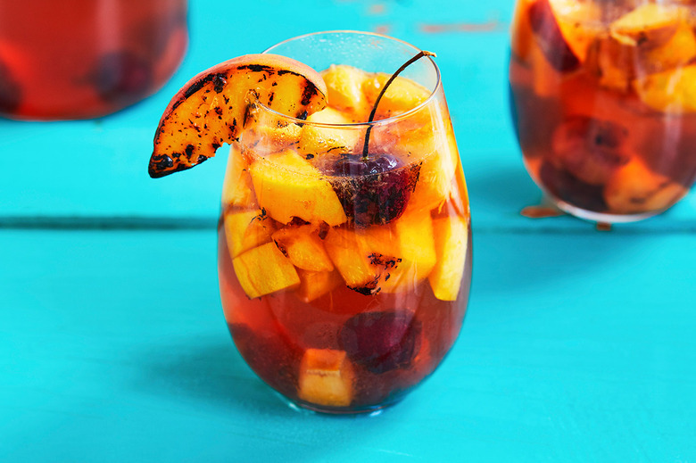 Charred Peach Rosé Sangria Recipe